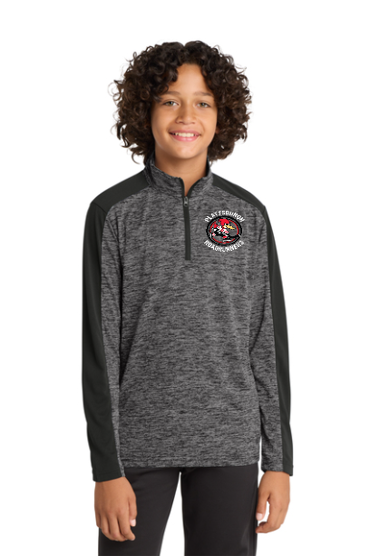 Adult and Youth Electric Heather Colorblock 1/4-Zip Pullover