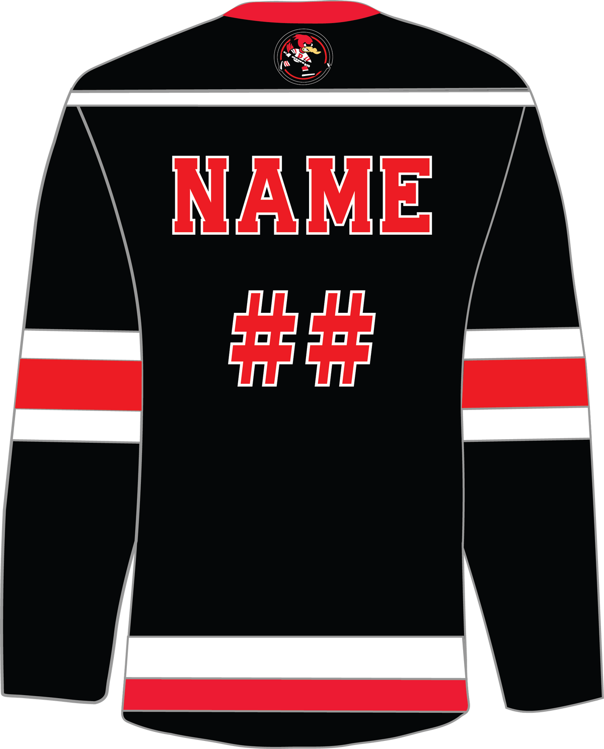 Personalized Plattsburgh Roadrunners Hockey Jersey Wall Decal